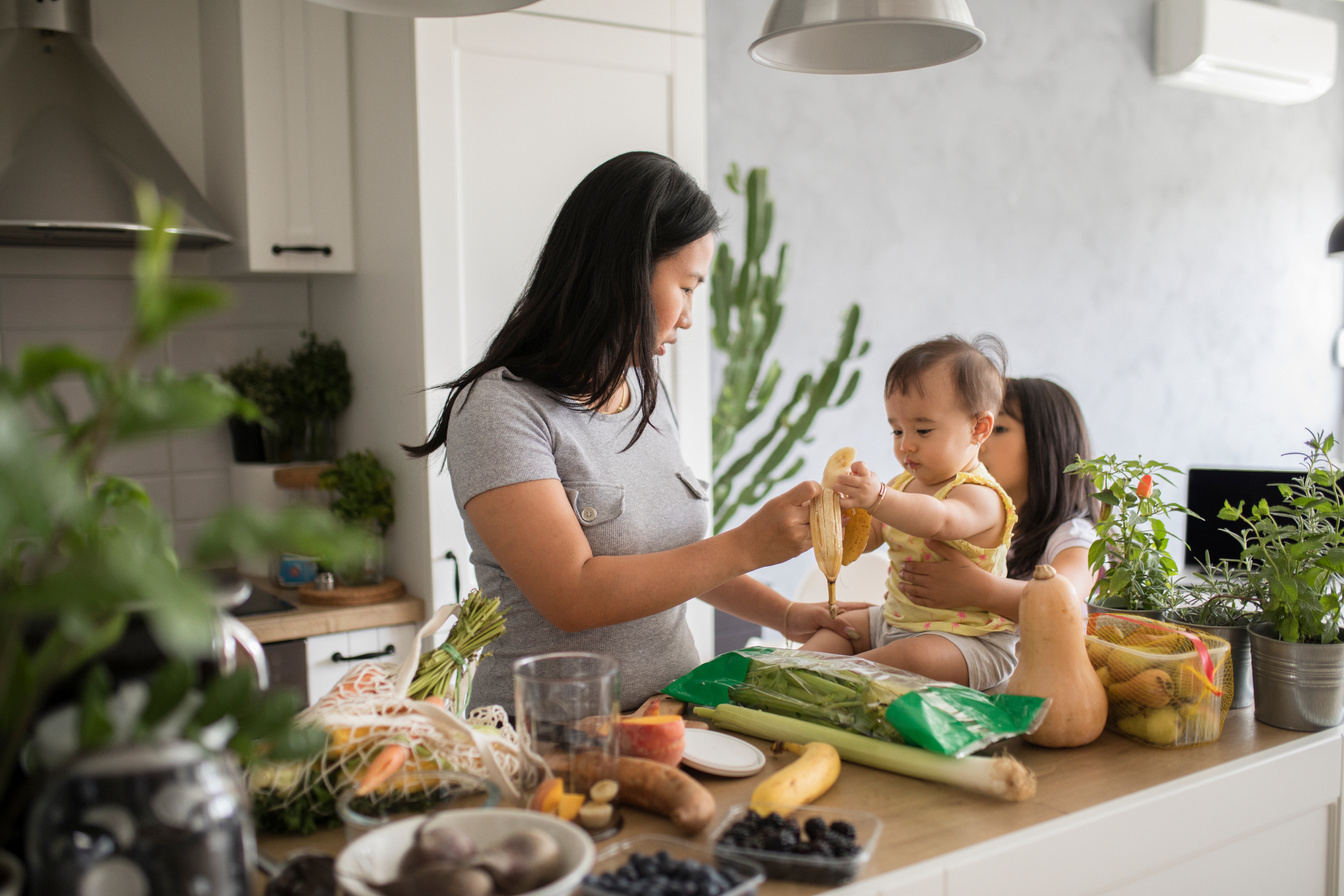 Making healthy vegetables meal for my kids